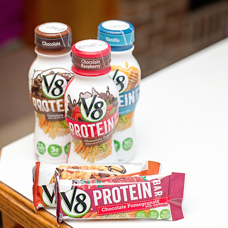 Fueling Up with New V8 Protein Bars and Shakes 