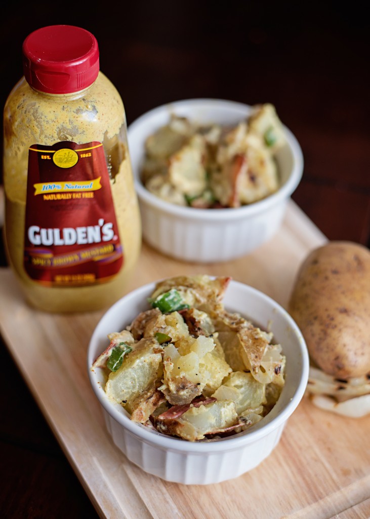Grilled Potato Salad with Bacon & Mustard Dressing. This recipe will be a hit at your next barbeque!