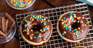 Beautifully Baked Donuts with a Chocolate Frosting Glaze